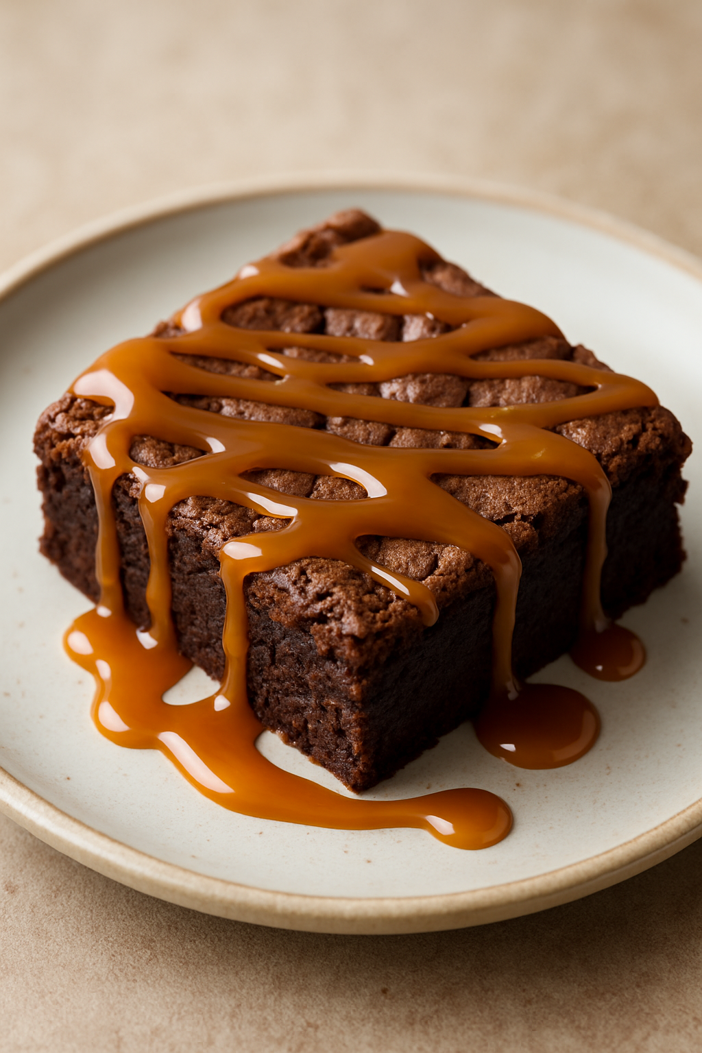 Spiced caramel brownie