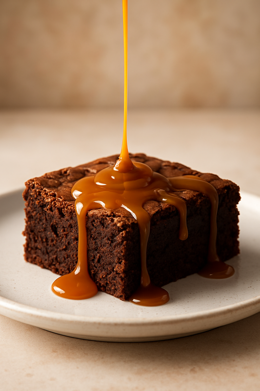 Spiced caramel brownie